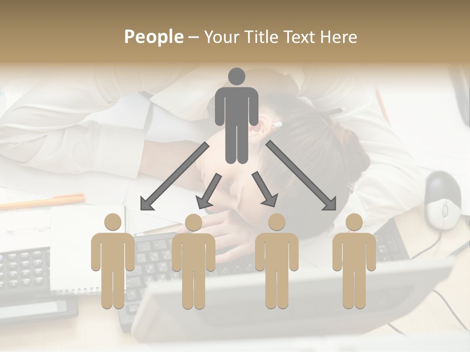 Girl Student Exhausted PowerPoint Template