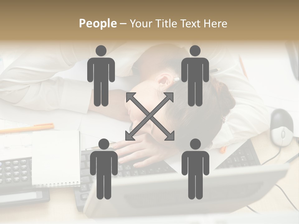 Girl Student Exhausted PowerPoint Template