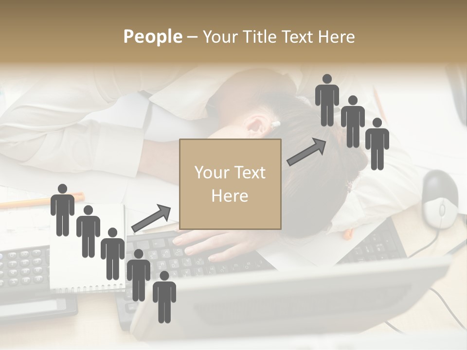 Girl Student Exhausted PowerPoint Template