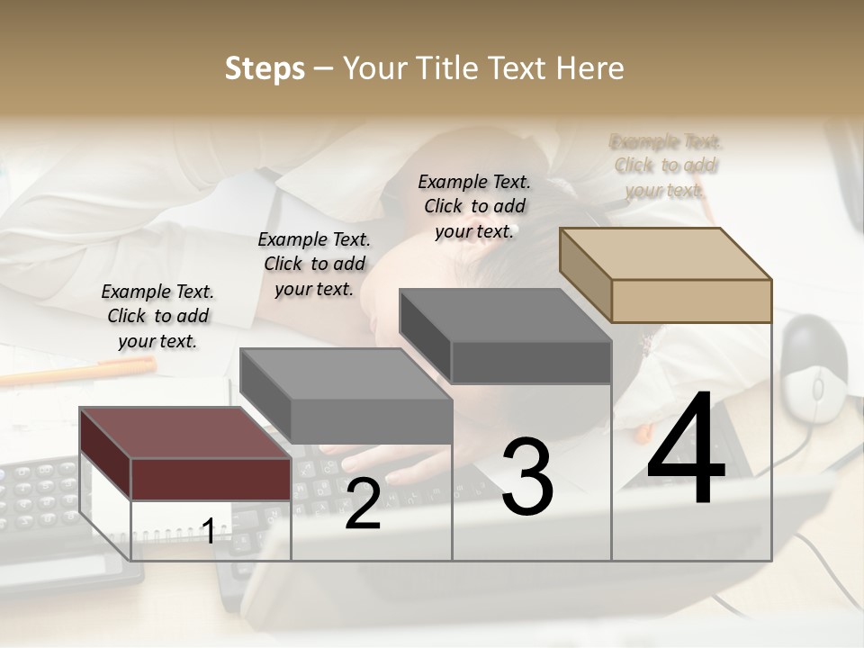 Girl Student Exhausted PowerPoint Template