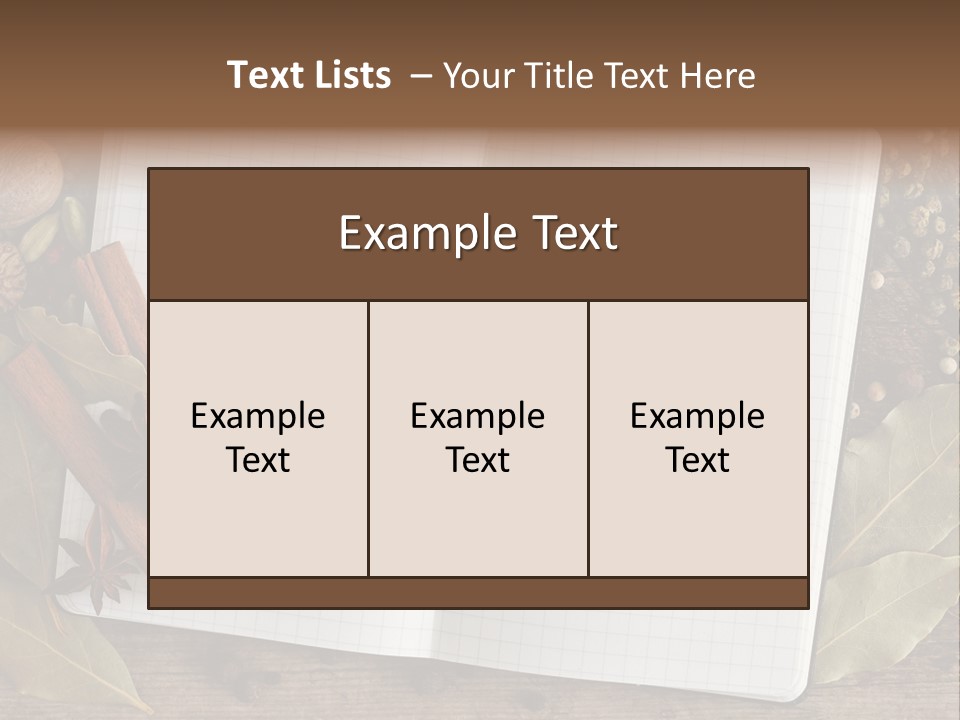 Collection Seasoning Blank PowerPoint Template