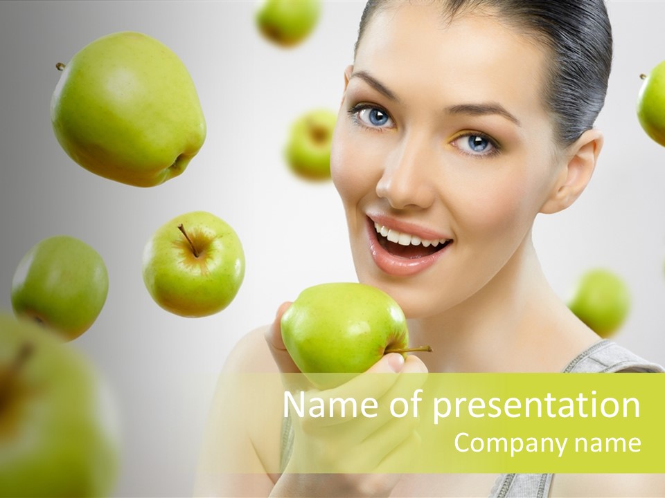 Woman Beauty Young PowerPoint Template