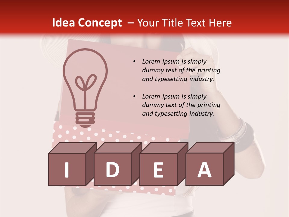 Lady Box Girl PowerPoint Template