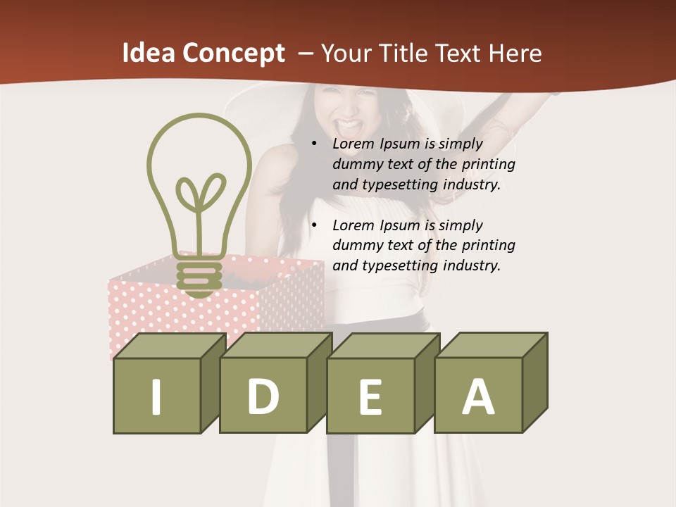 People Happiness Fashion PowerPoint Template