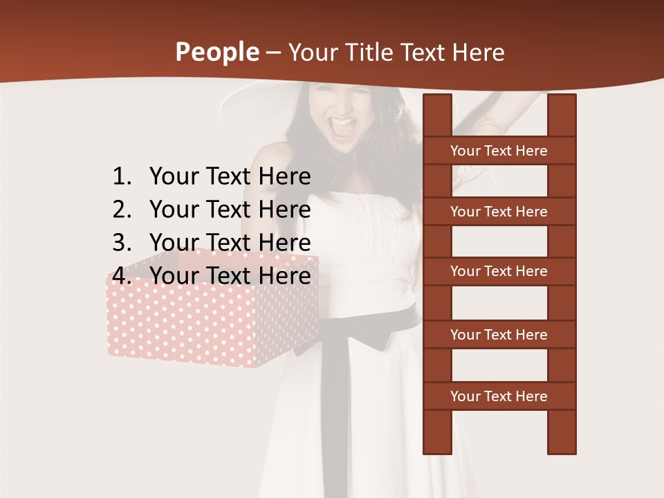 People Happiness Fashion PowerPoint Template