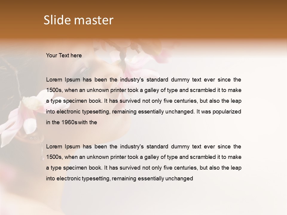 Hair Skin Portrait PowerPoint Template