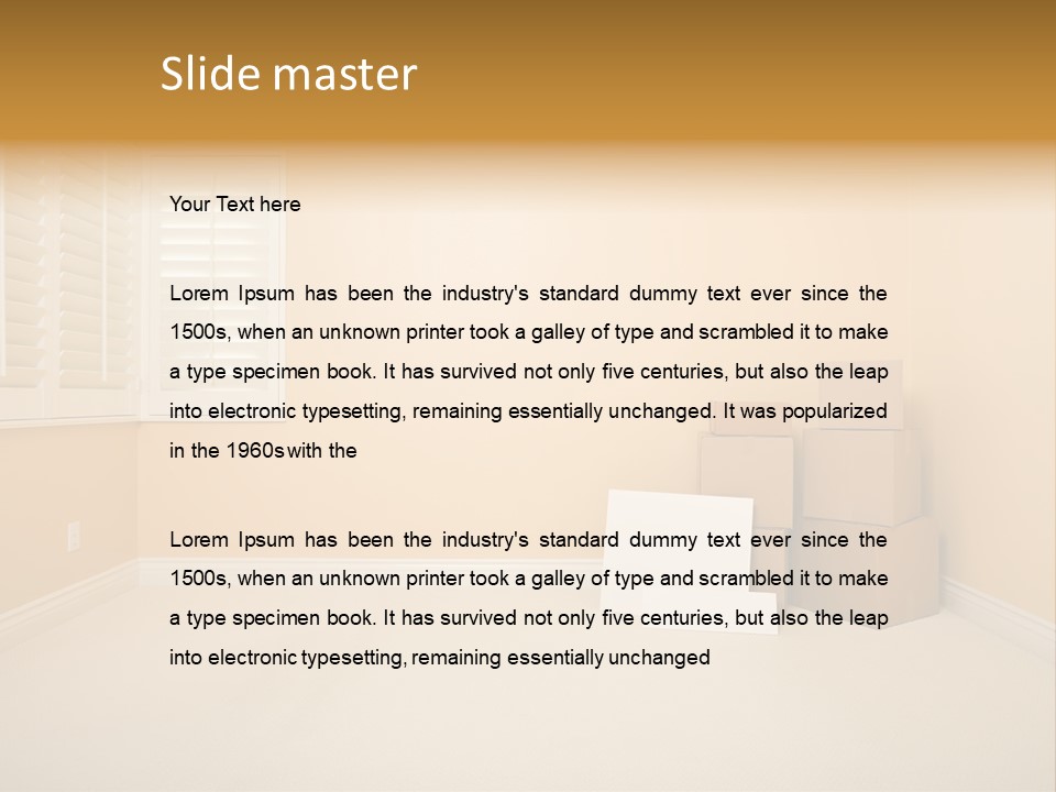 New Home Copy Space PowerPoint Template