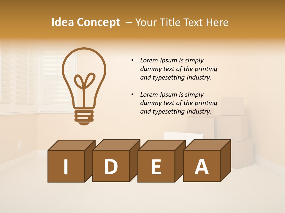 New Home Copy Space PowerPoint Template