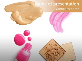 Bronze Close Up Blusher PowerPoint Template