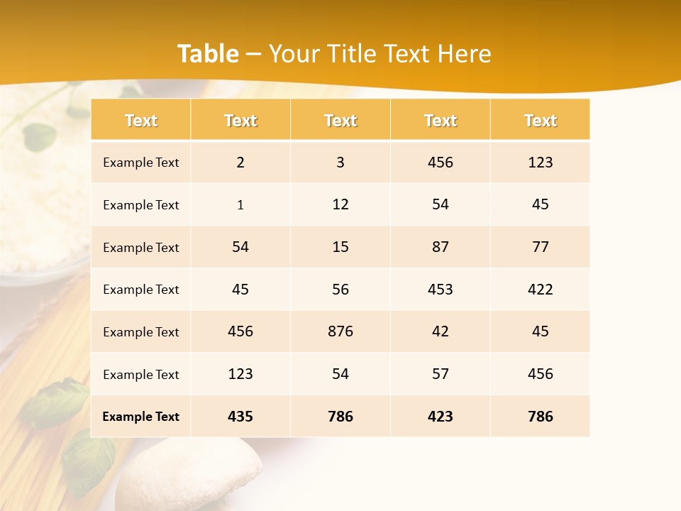 Wheat Restaurant Object PowerPoint Template