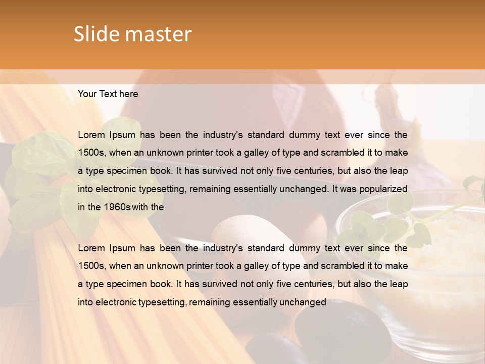 Background Spaghetti Health PowerPoint Template