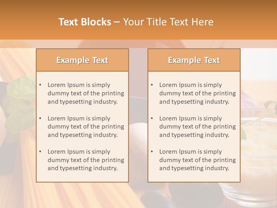 Background Spaghetti Health PowerPoint Template