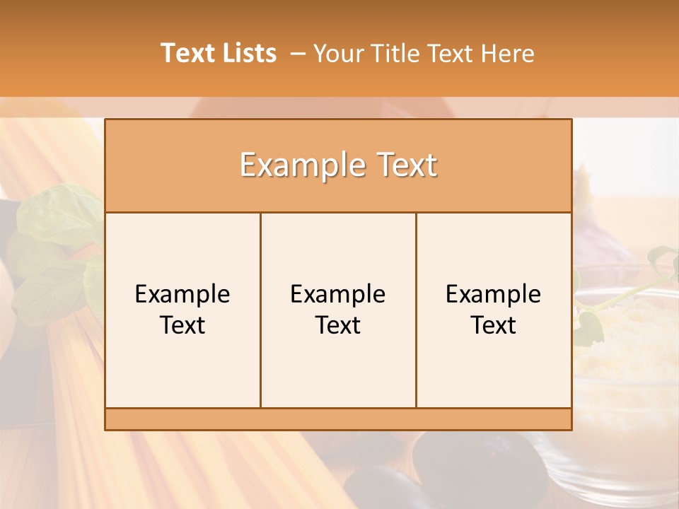 Background Spaghetti Health PowerPoint Template