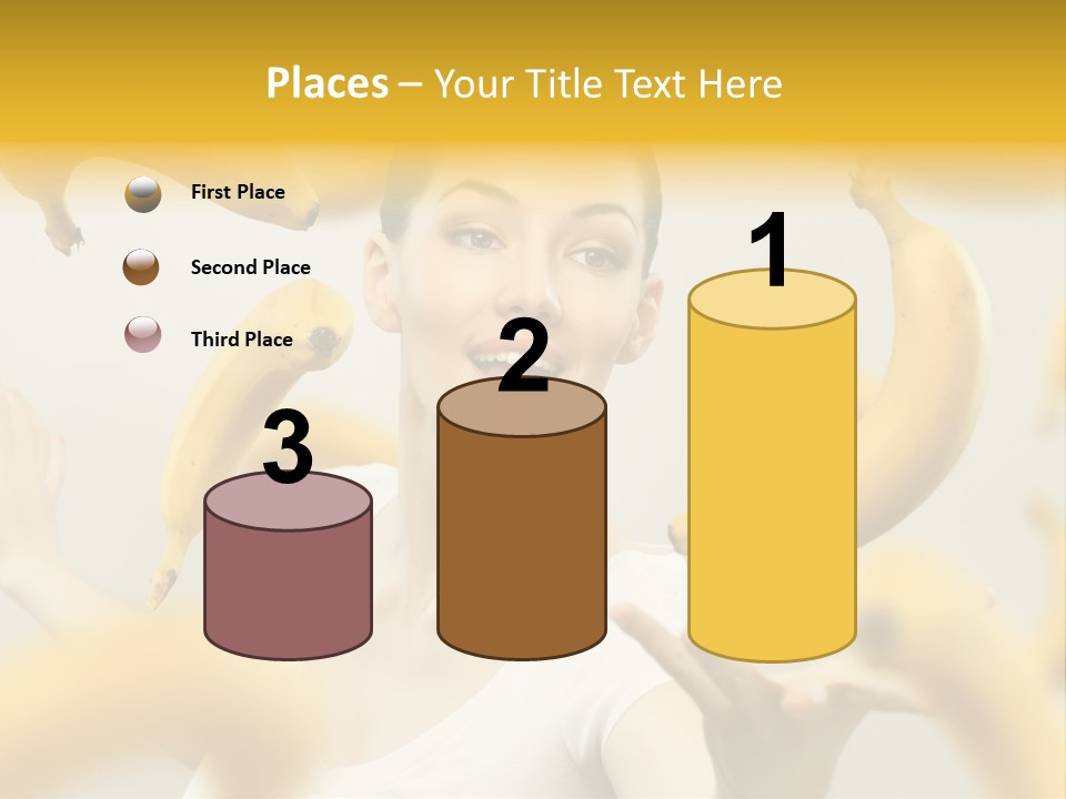 Nutrition Caucasian Banana PowerPoint Template