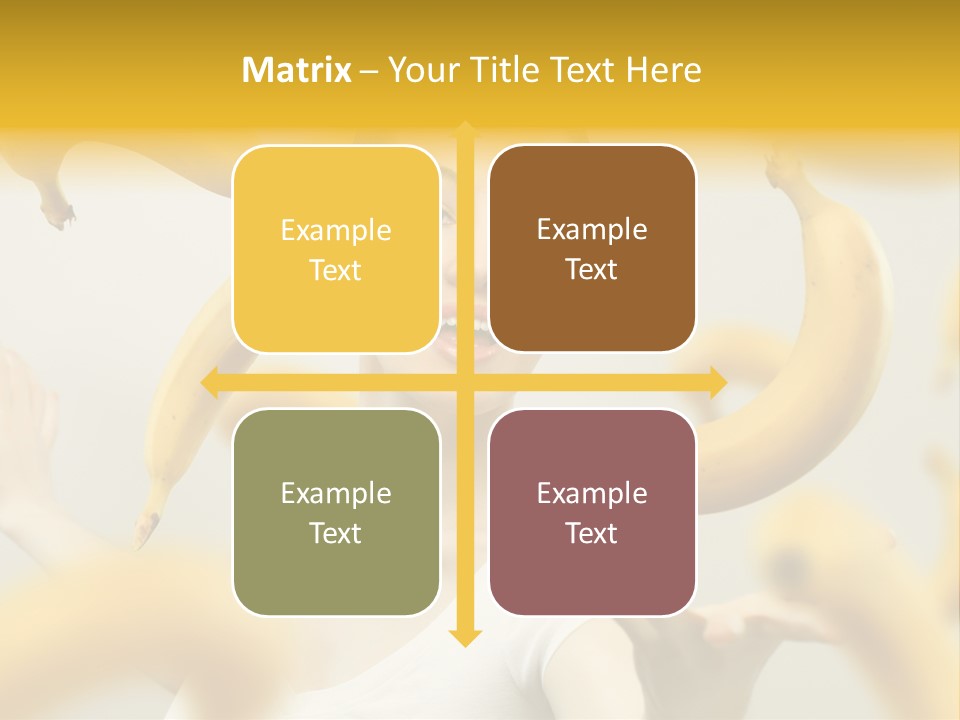 Nutrition Caucasian Banana PowerPoint Template