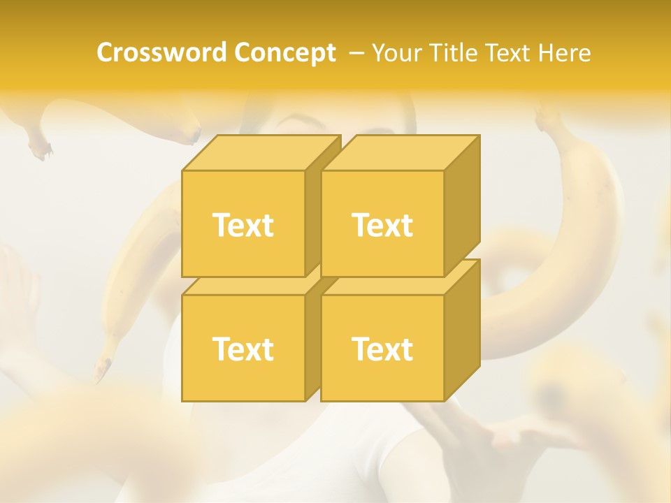 Nutrition Caucasian Banana PowerPoint Template