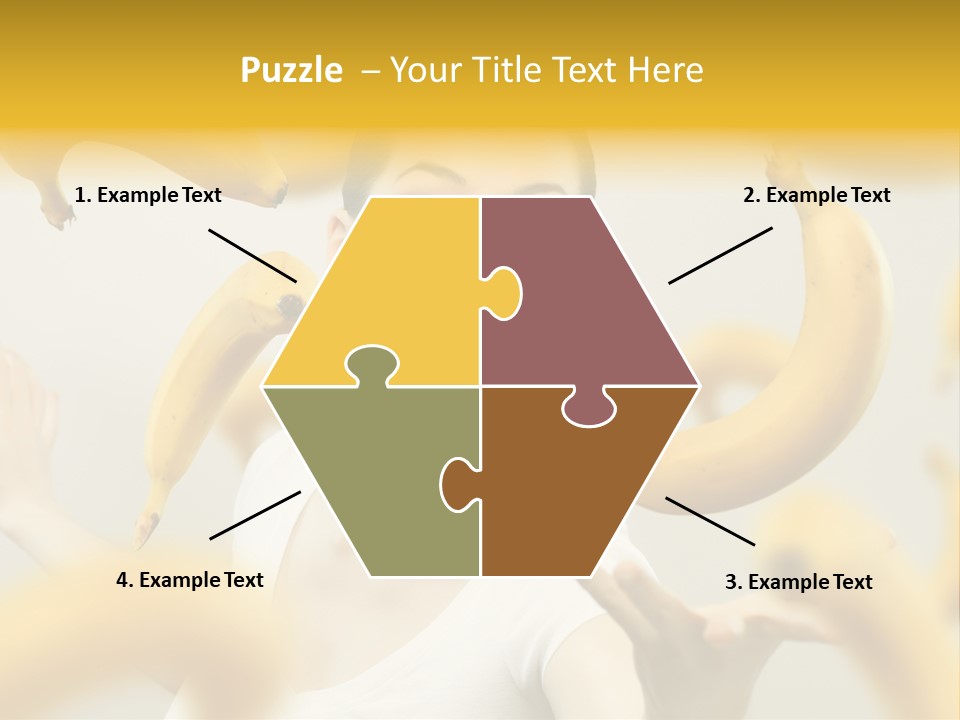 Nutrition Caucasian Banana PowerPoint Template