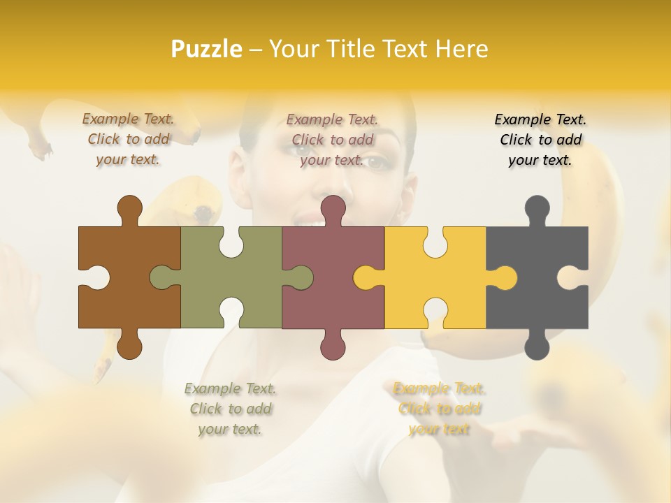 Nutrition Caucasian Banana PowerPoint Template