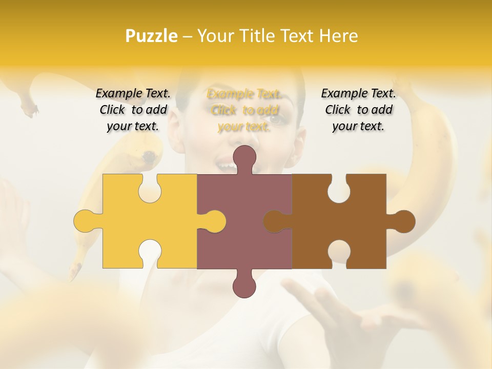 Nutrition Caucasian Banana PowerPoint Template