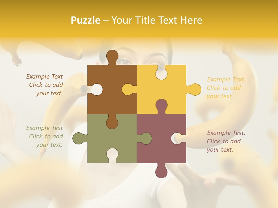 Nutrition Caucasian Banana PowerPoint Template