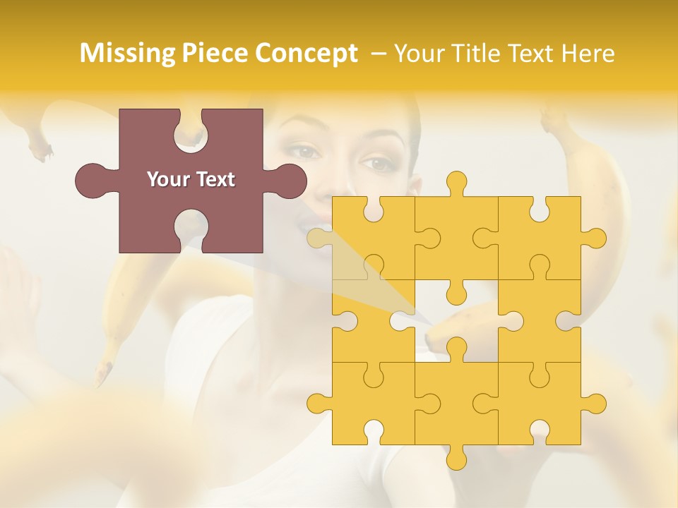 Nutrition Caucasian Banana PowerPoint Template