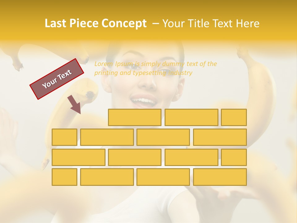 Nutrition Caucasian Banana PowerPoint Template