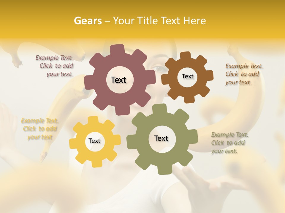 Nutrition Caucasian Banana PowerPoint Template