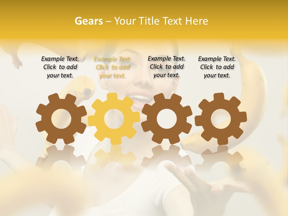 Nutrition Caucasian Banana PowerPoint Template