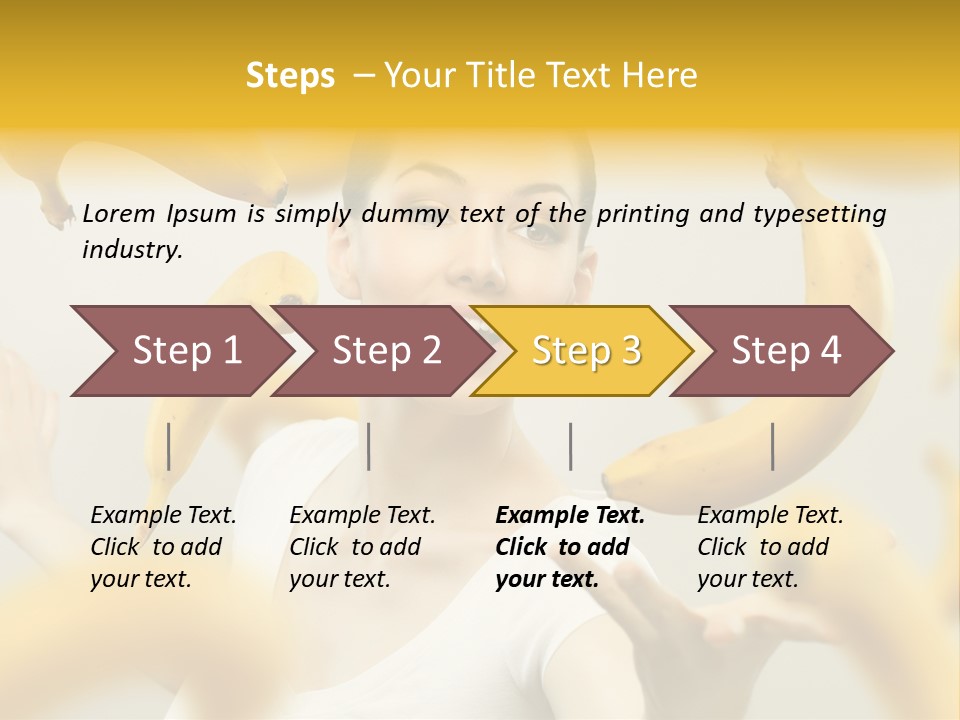 Nutrition Caucasian Banana PowerPoint Template