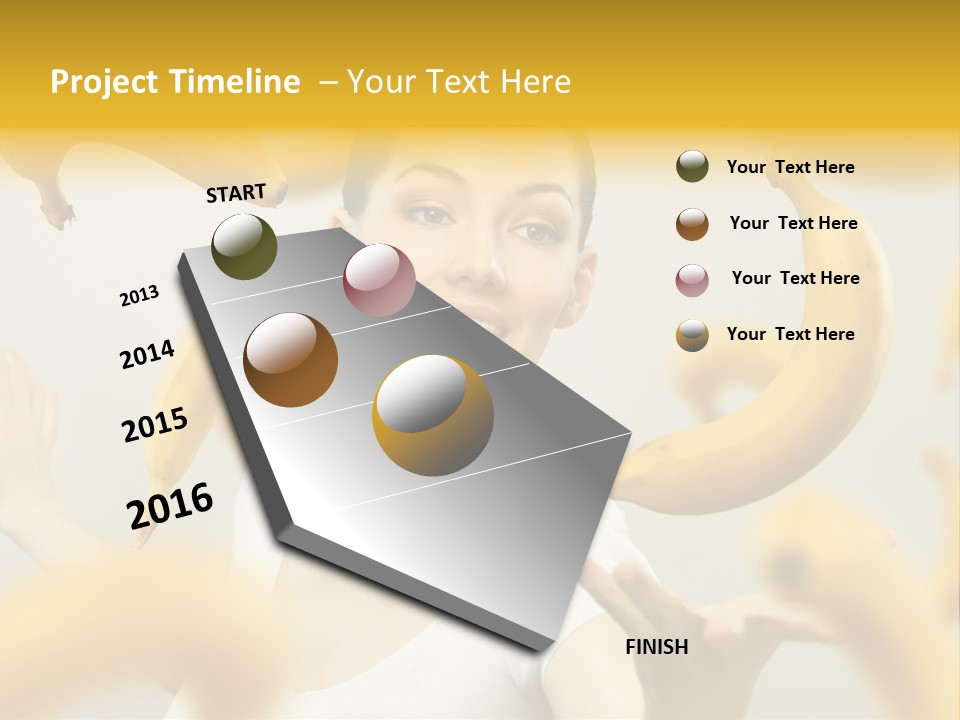 Nutrition Caucasian Banana PowerPoint Template