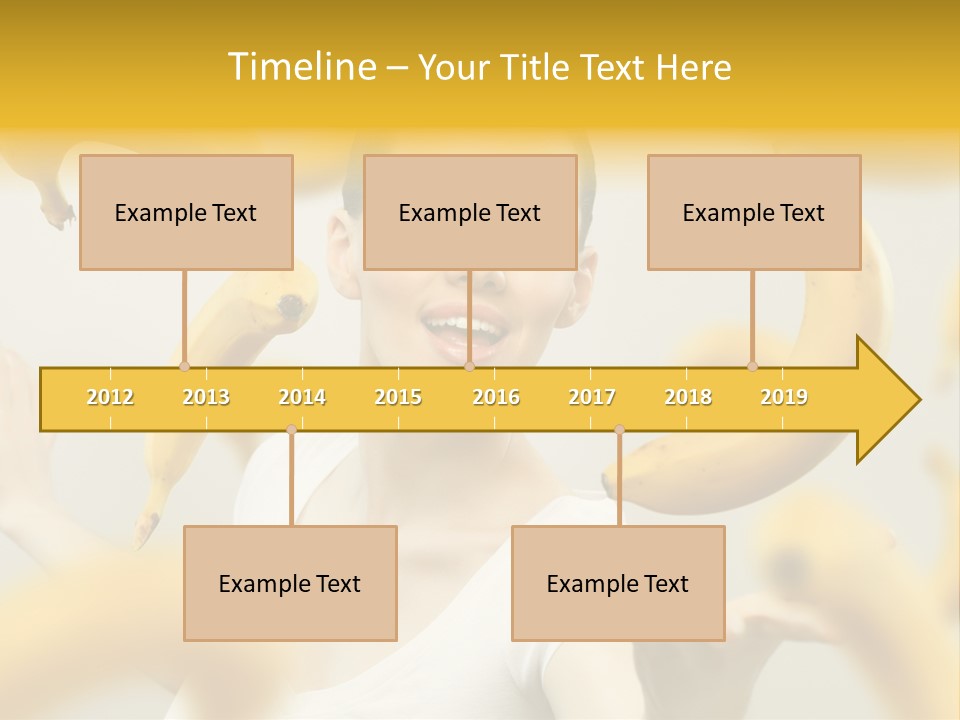Nutrition Caucasian Banana PowerPoint Template