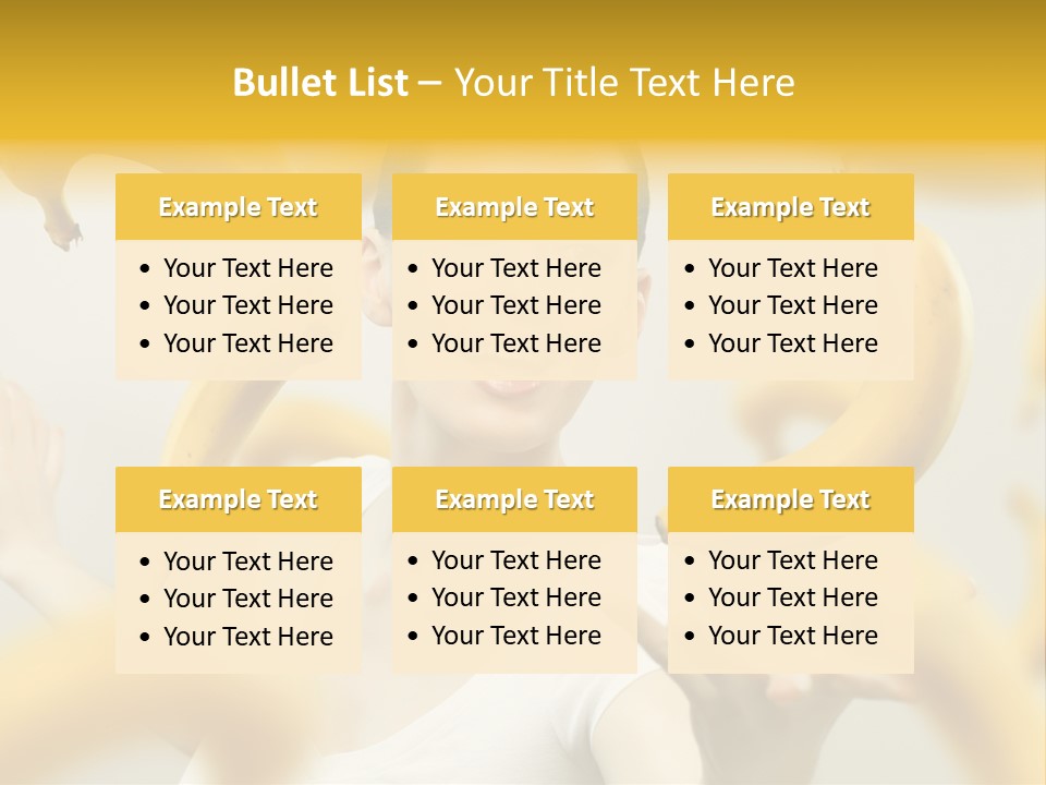 Nutrition Caucasian Banana PowerPoint Template