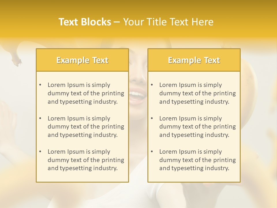 Nutrition Caucasian Banana PowerPoint Template