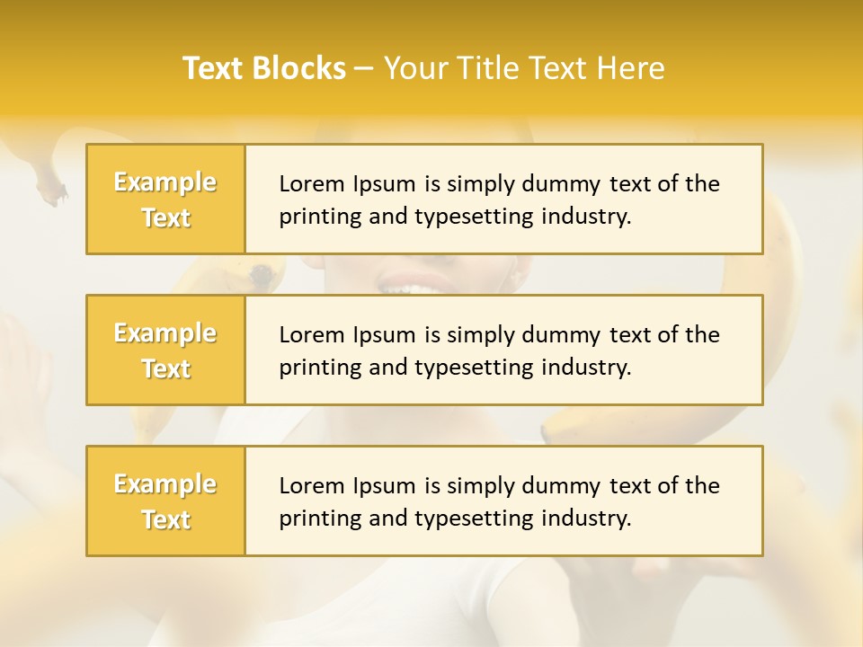 Nutrition Caucasian Banana PowerPoint Template