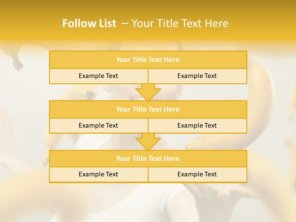 Nutrition Caucasian Banana PowerPoint Template