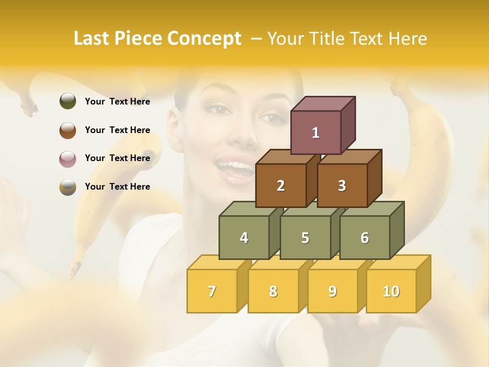 Nutrition Caucasian Banana PowerPoint Template