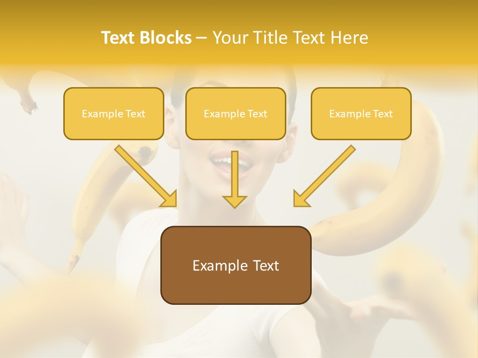 Nutrition Caucasian Banana PowerPoint Template