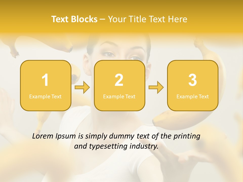 Nutrition Caucasian Banana PowerPoint Template