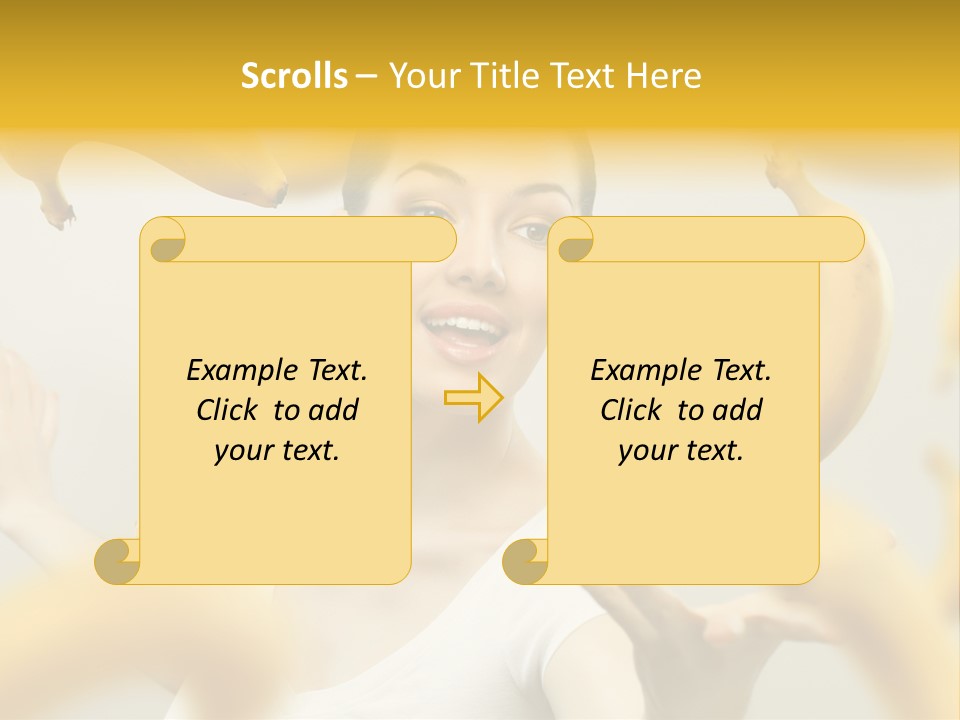 Nutrition Caucasian Banana PowerPoint Template