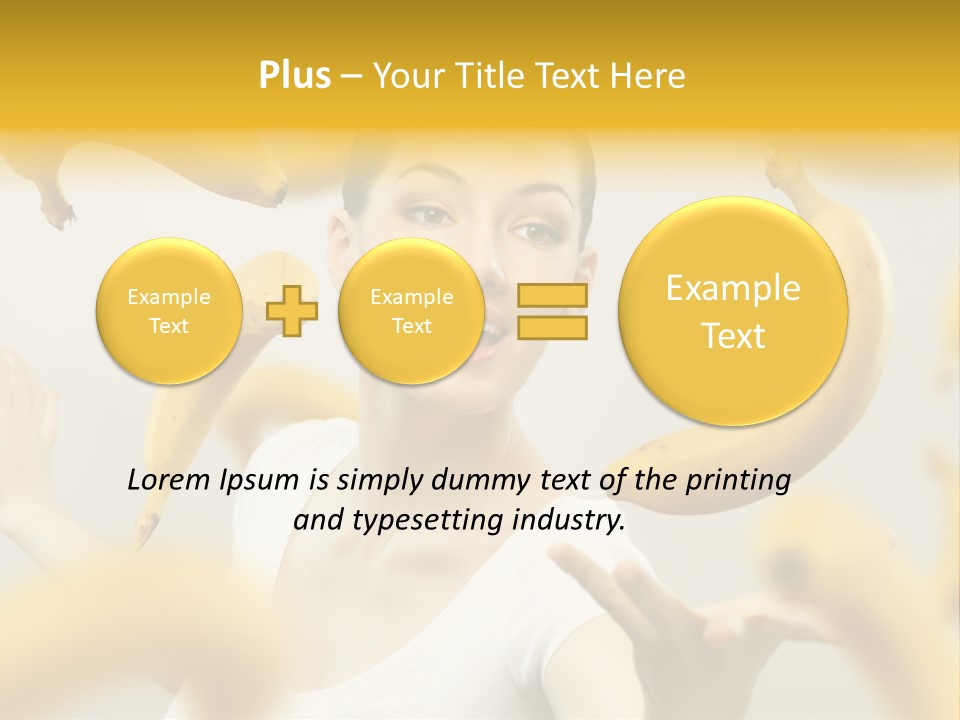 Nutrition Caucasian Banana PowerPoint Template