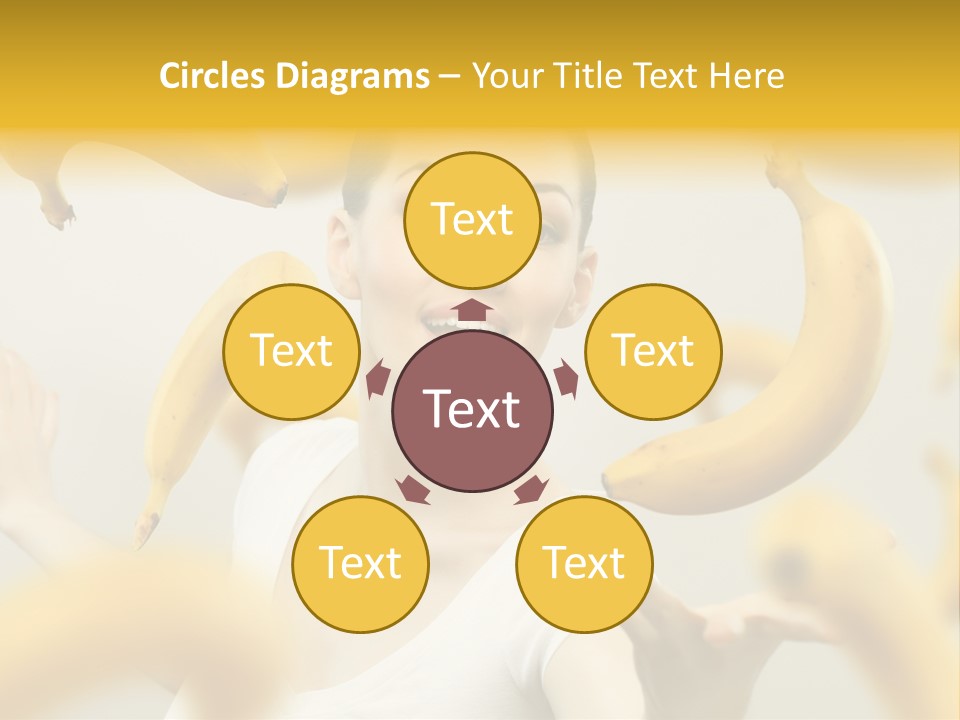 Nutrition Caucasian Banana PowerPoint Template