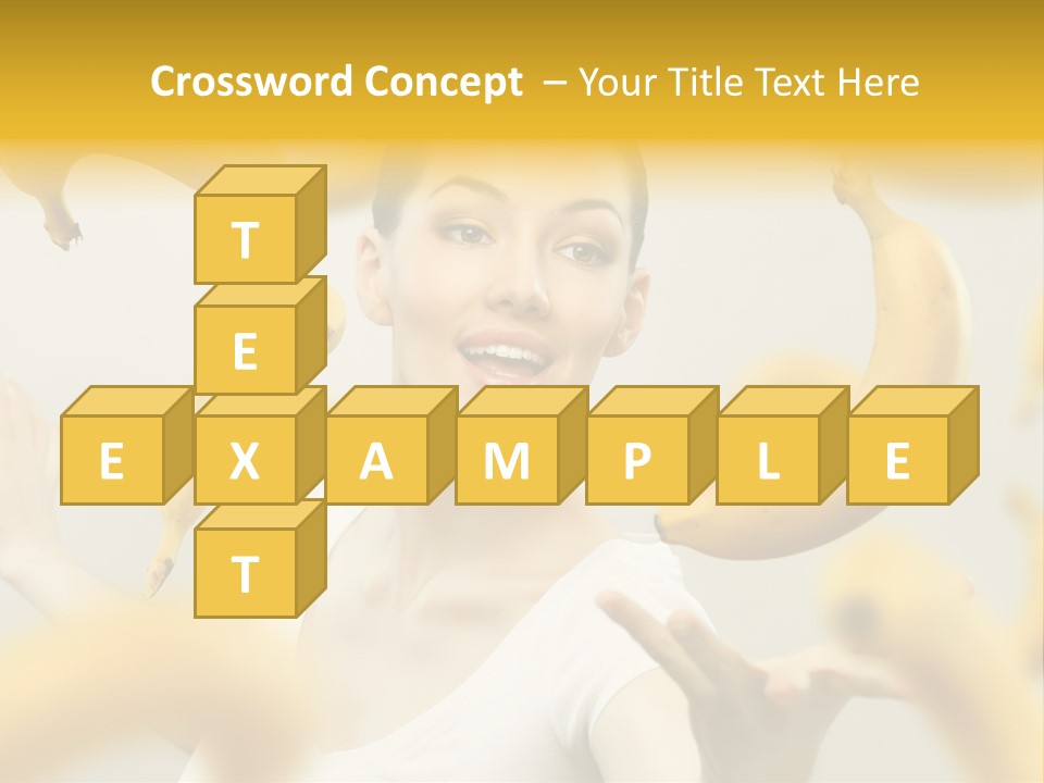 Nutrition Caucasian Banana PowerPoint Template