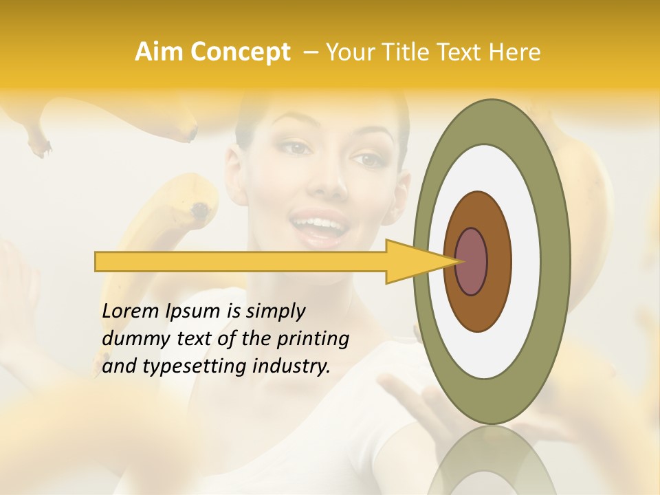 Nutrition Caucasian Banana PowerPoint Template
