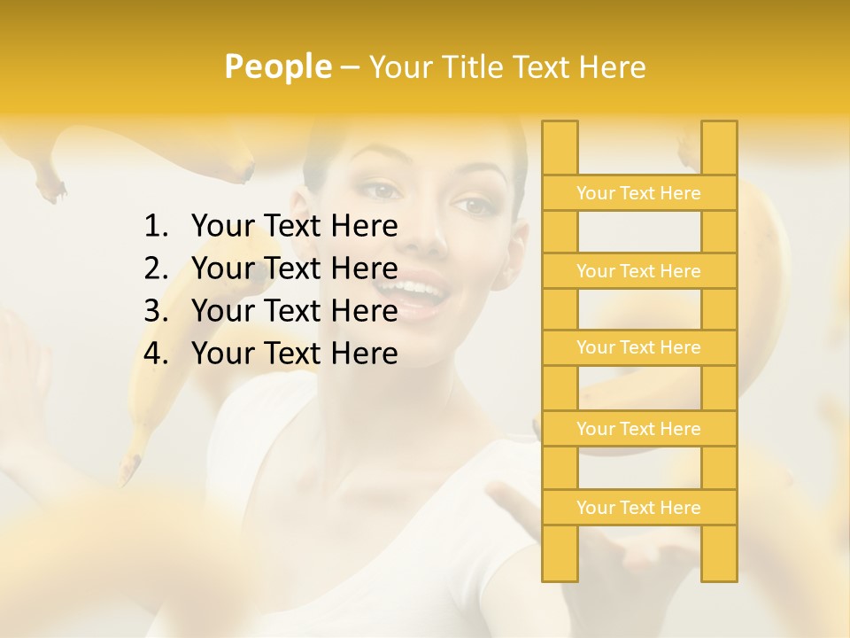 Nutrition Caucasian Banana PowerPoint Template