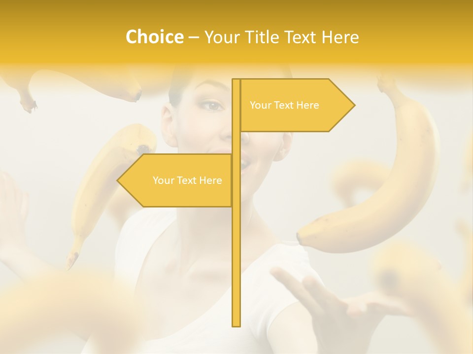Nutrition Caucasian Banana PowerPoint Template