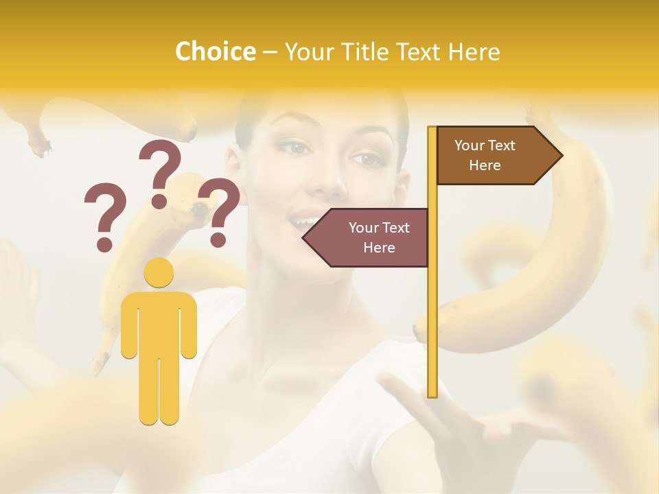 Nutrition Caucasian Banana PowerPoint Template