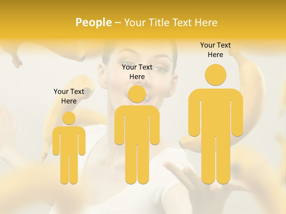 Nutrition Caucasian Banana PowerPoint Template