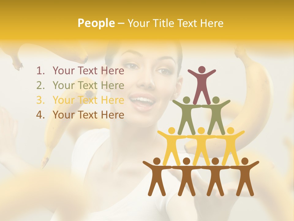 Nutrition Caucasian Banana PowerPoint Template
