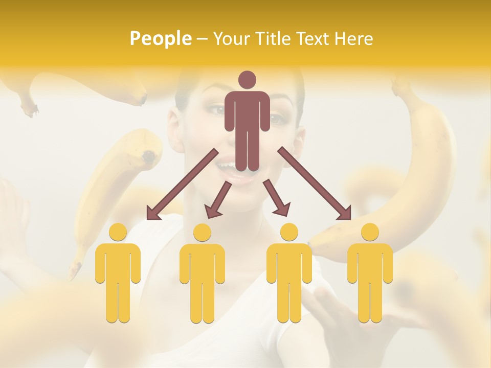 Nutrition Caucasian Banana PowerPoint Template