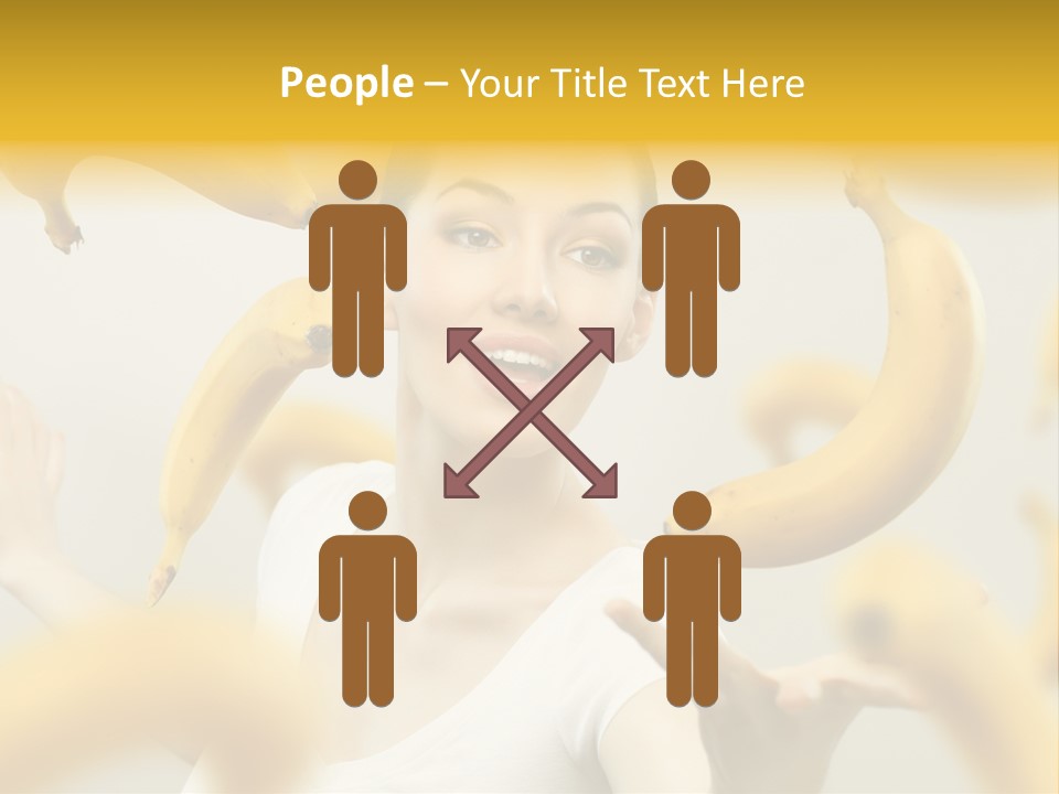 Nutrition Caucasian Banana PowerPoint Template